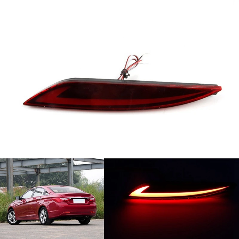 Car Rear Bumper Reflector Brake Light Turn Signal Fog Lamp Accessories For Hyundai Sonata 8 2010 2011 2012 2013 2014 2015