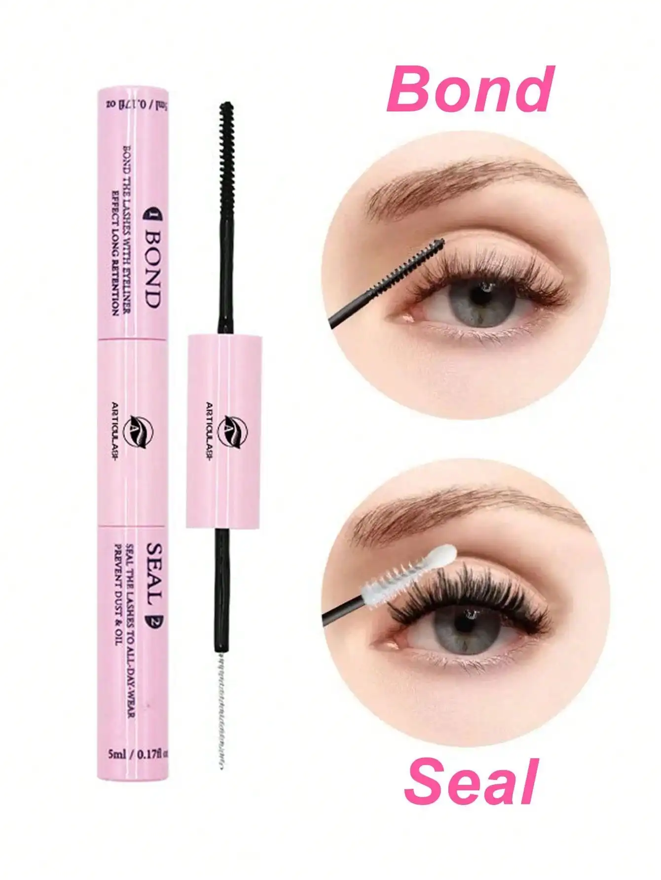 Stylo de maquillage 4 en 1, colle et joint pour grappes de cils, liaison et joint solides, dissolvant, pincettes, pinceau de maquillage, colle pour cils