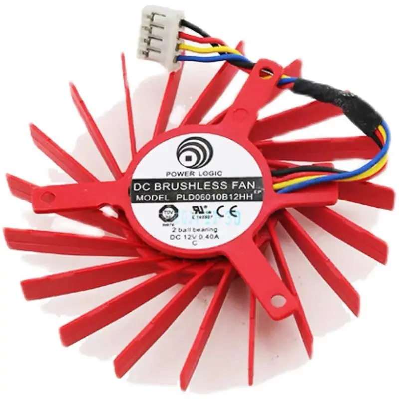 New PLD06010B12HH DC 12V 0.4A 60MM 4PIN for AMD Fire PRO W7000 V5800 5900 7800 7900 Graphics Card Cooling Fan