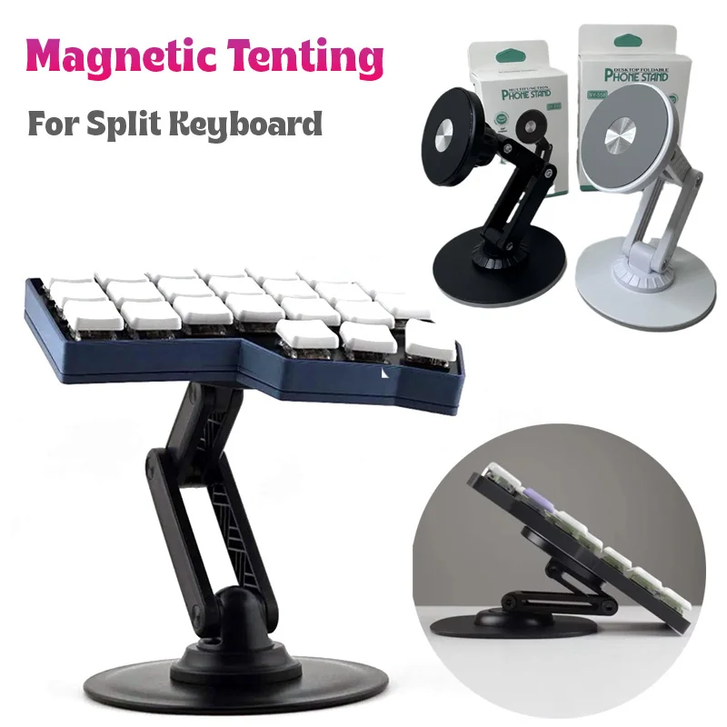 New Magnetic Tenting for Split Keyboard Phone Tablets PC Detachable 360-degree and Height Adjustable Bracket Game Accessories