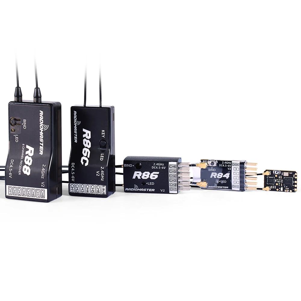 Radiomaster R81 / R84 / R86 / R86C / R88 V2.0 - جهاز استقبال RC عالي الأداء لأجهزة التحكم عن بعد
