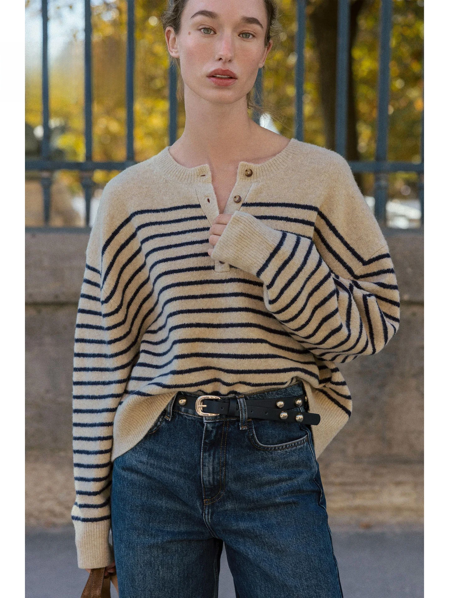 ZAPRHA 2025 Autumn New Gentle Faionable Retro Striped Knitwear Women's Lazy Sle Soft Long Sve round Ne Open Cardigan