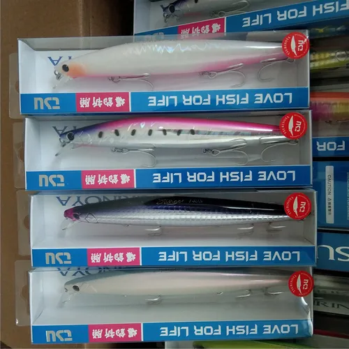 TSURINOYA-señuelo de pesca 4 piezas 140S, cebo duro de fundición ultralargo, DW92, 140mm, 26g