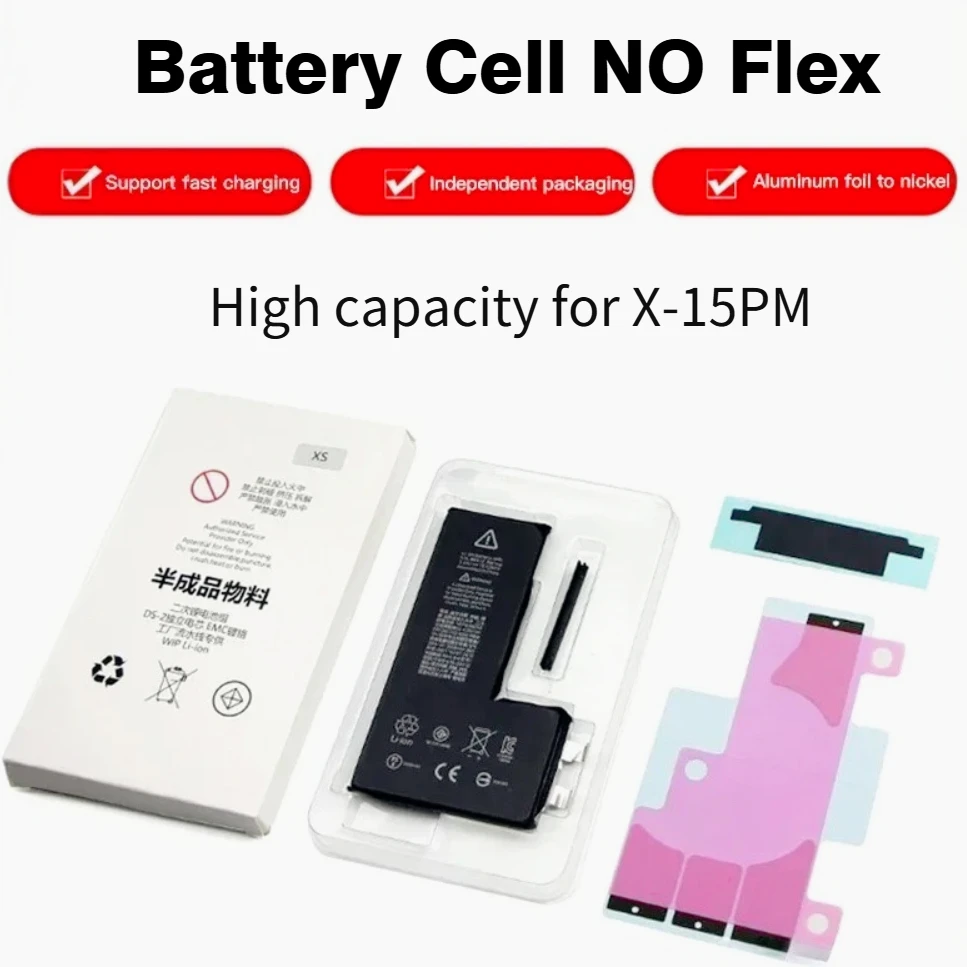 JUXIN Rechargeable Battery NO BMS Flex Cable for IPhone XR X Xs 11