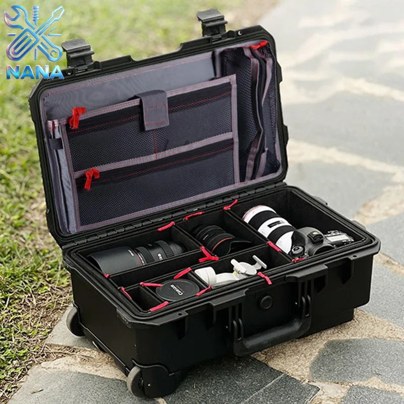 SMRITI Toolbox Multifunctional DSLR Camera Organizer Box Safety Equipment Protective Boxes Large Capacity Tool Storage Boxes