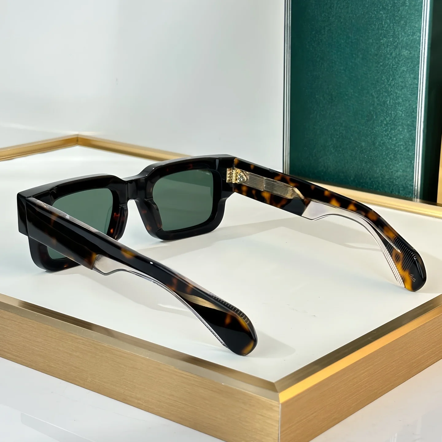 النظارات الشمسية الفاخرة للجنسين مستطيل سميكة خلات الرجال النظارات الشمسية ASCARI موضة جديدة النظارات الشمسية النسائية الإكسسوار #2
