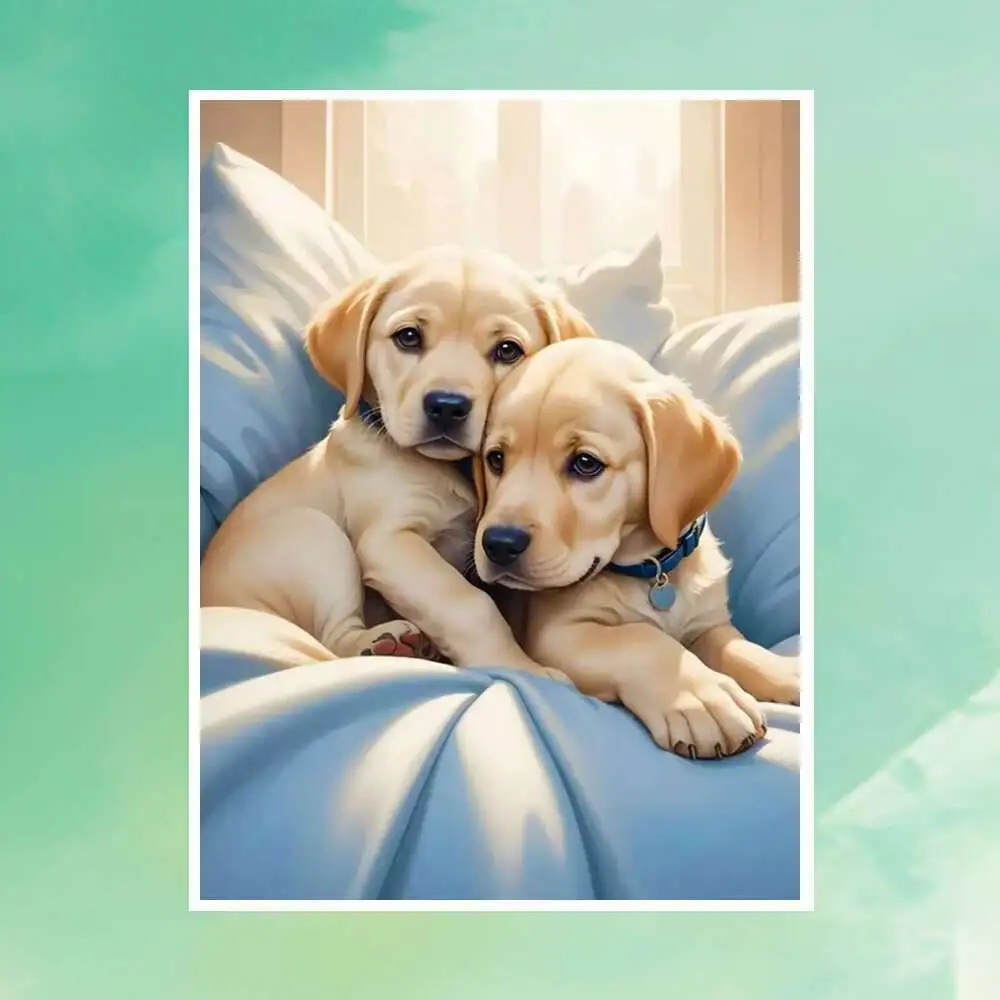 

Cross Stitch Kits Stitch Dog Animal Embroidery Sets Patterns Needlework 11Ct Picture Printed Canvas