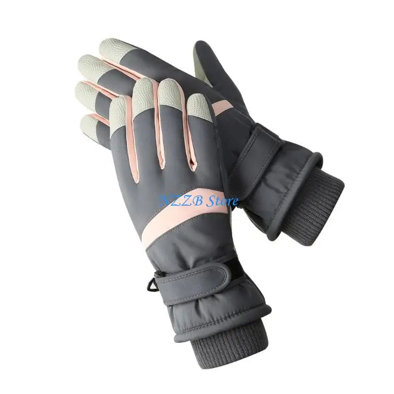 قفازات T21F Screentouch للسيدات للتزلج مع قفازات من الصوف الحراري مقاومة للماء للتزلج على الجليد وتسلق الجبال والطقس البارد #3