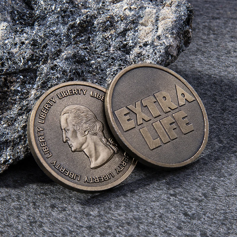 Ready Player One Extra Life Coin Quarter Cosplay Prop Commenorative Coin