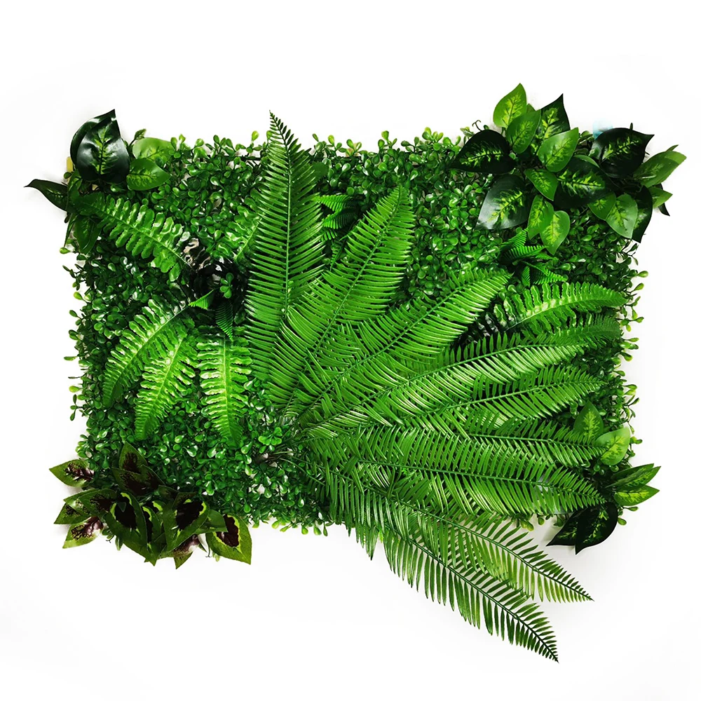 New Artificial Plant Leaf Foliage Hedge Grass Mat Greenery Panel Decor Wall Fence Carpet Real Touch Lawn Moss Fake Home Decor