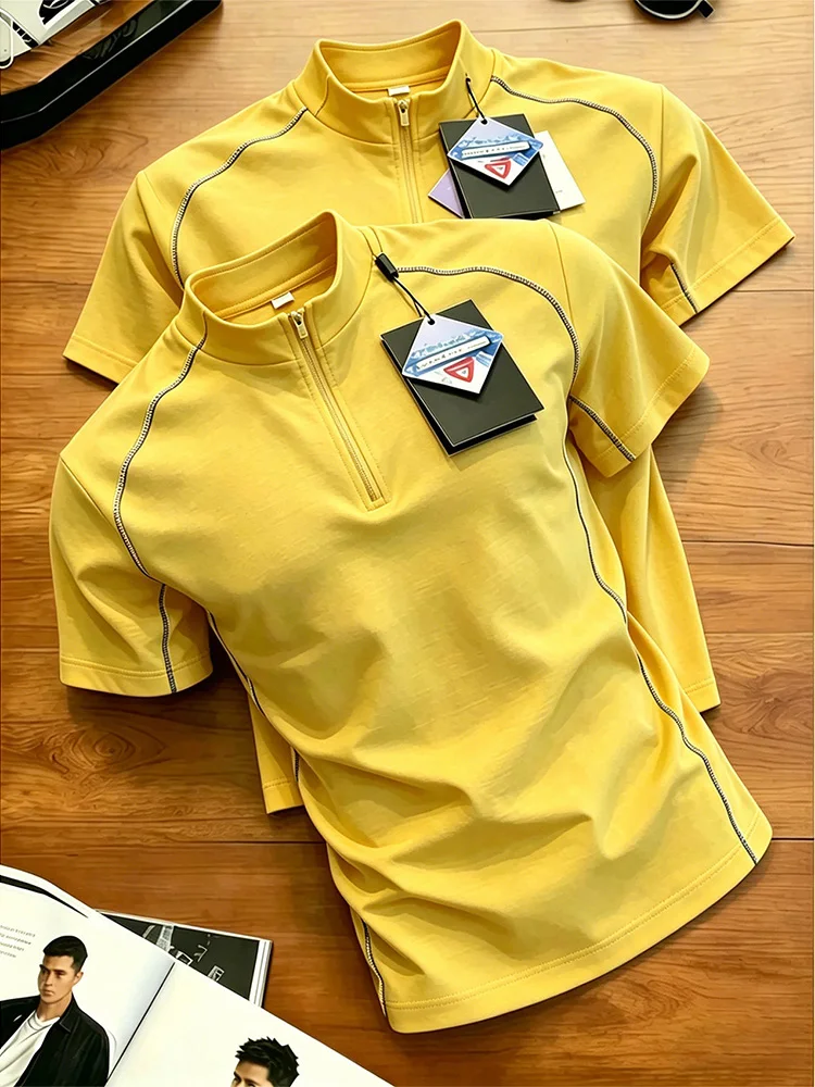 Camiseta de hombre Hasselblad Line de secado rápido, fina, elástica, deportiva, de manga corta, con sensación fresca y protec...