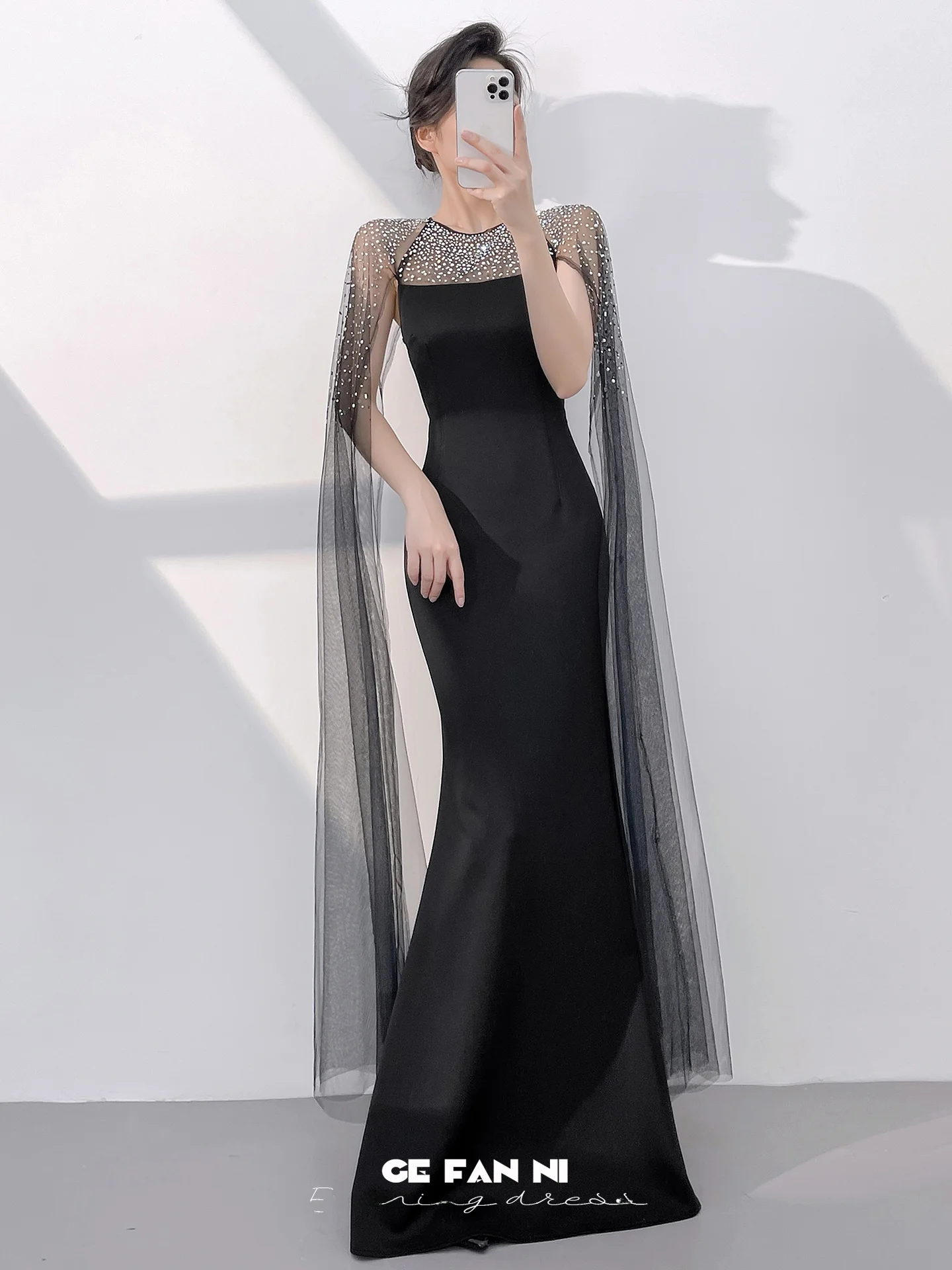 

Вечернее платье Ele Bla для женщин, новинка 2026 года, класса люкс, с изысканной вышивкой, для ведущих гостей на ежегодном собрании, длинное, фасон «рыбий хвост»