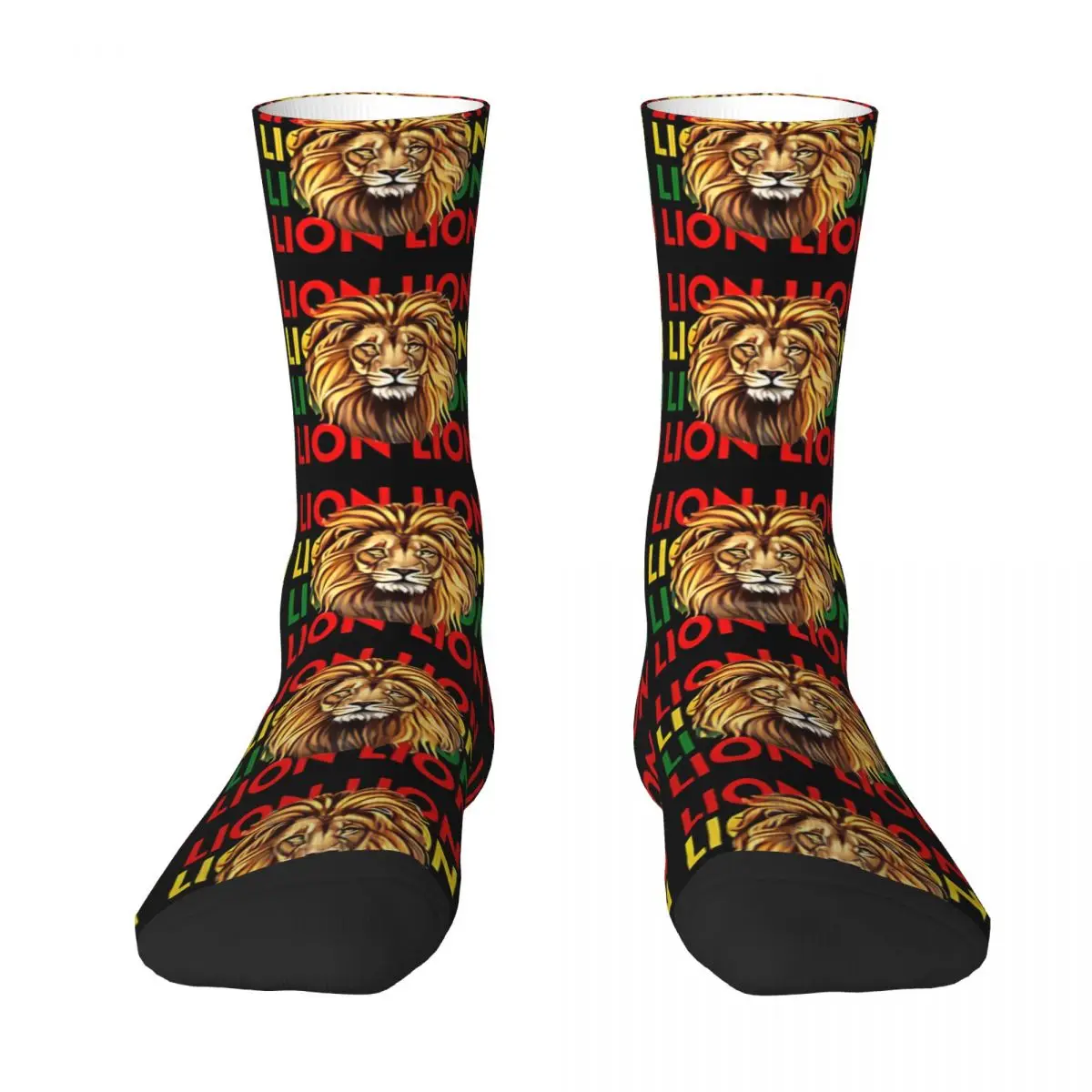 Lions Rasta Lion Of Judah Rastafari Unisex Winter Socks Hip Hop Happy Socks street style Crazy Sock