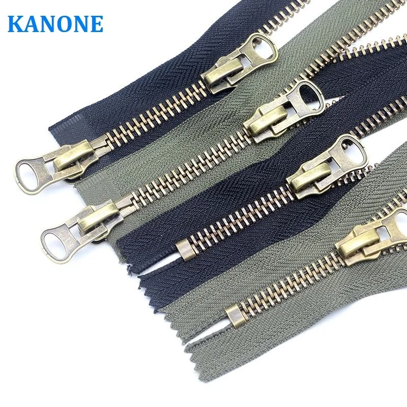 Open Ended 8# Metal Zipper Double Slider Two-way Zip Replaceable Jacket Coat Repair Zippers of Sewing Accessories