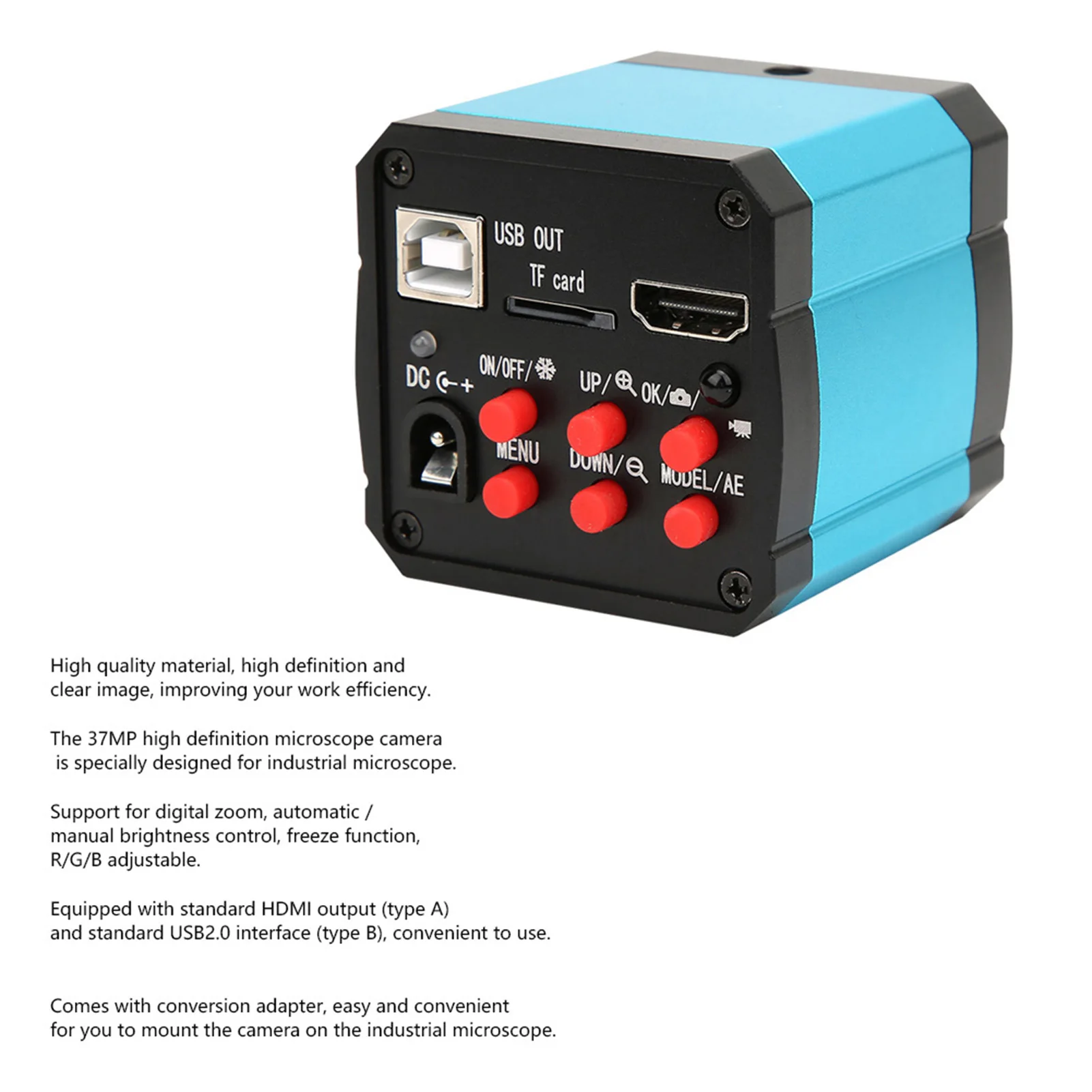 37MP 1080P 60FPS HDMI USB промышленная камера для микроскопа с переходным адаптером камера для микроскопа промышленная камера для микроскопа