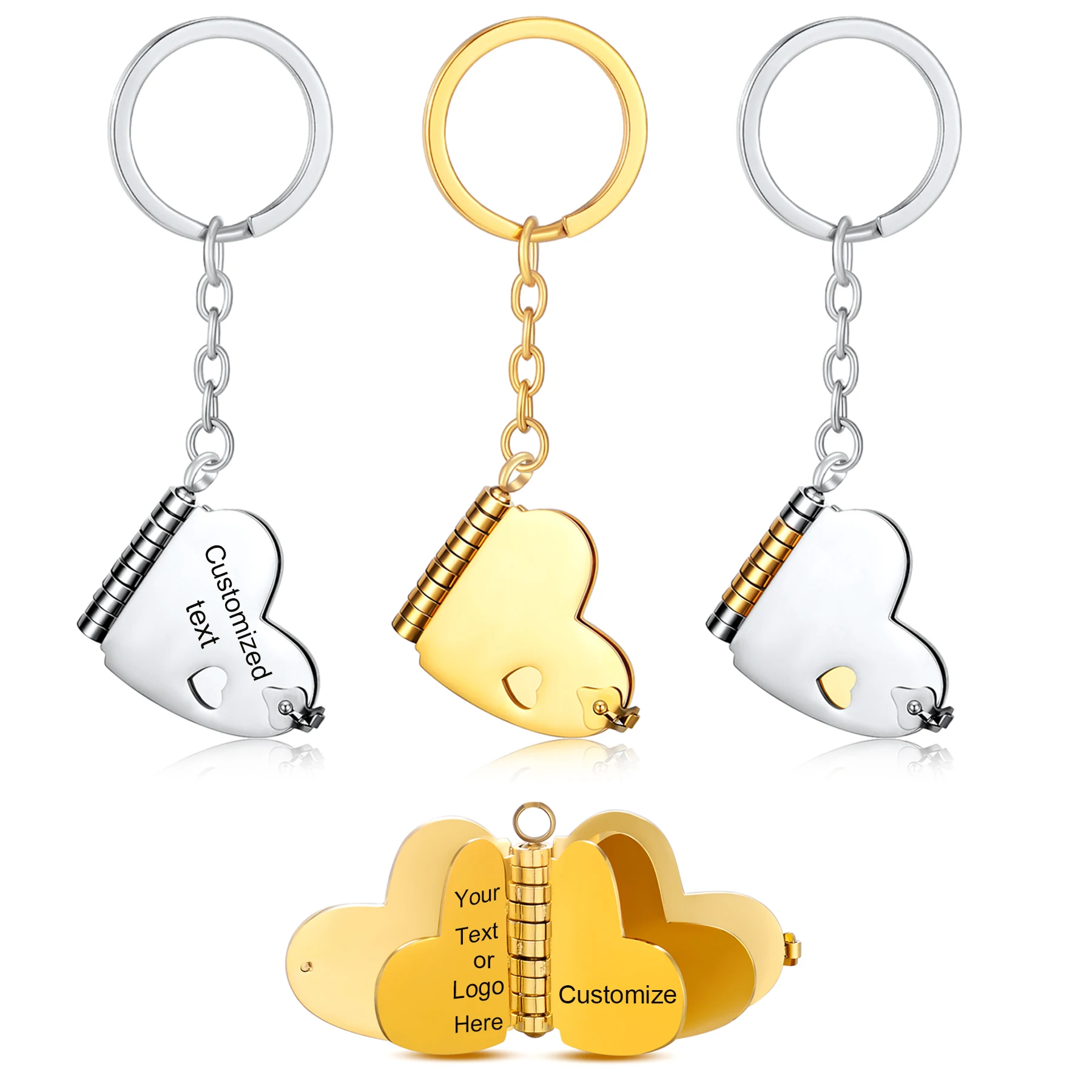 

Индивидуальный брелок в форме сердца с гравировкой имени и сообщений, брелок из нержавеющей стали с памятью, подарок для женщин, жены, мамы, друзей