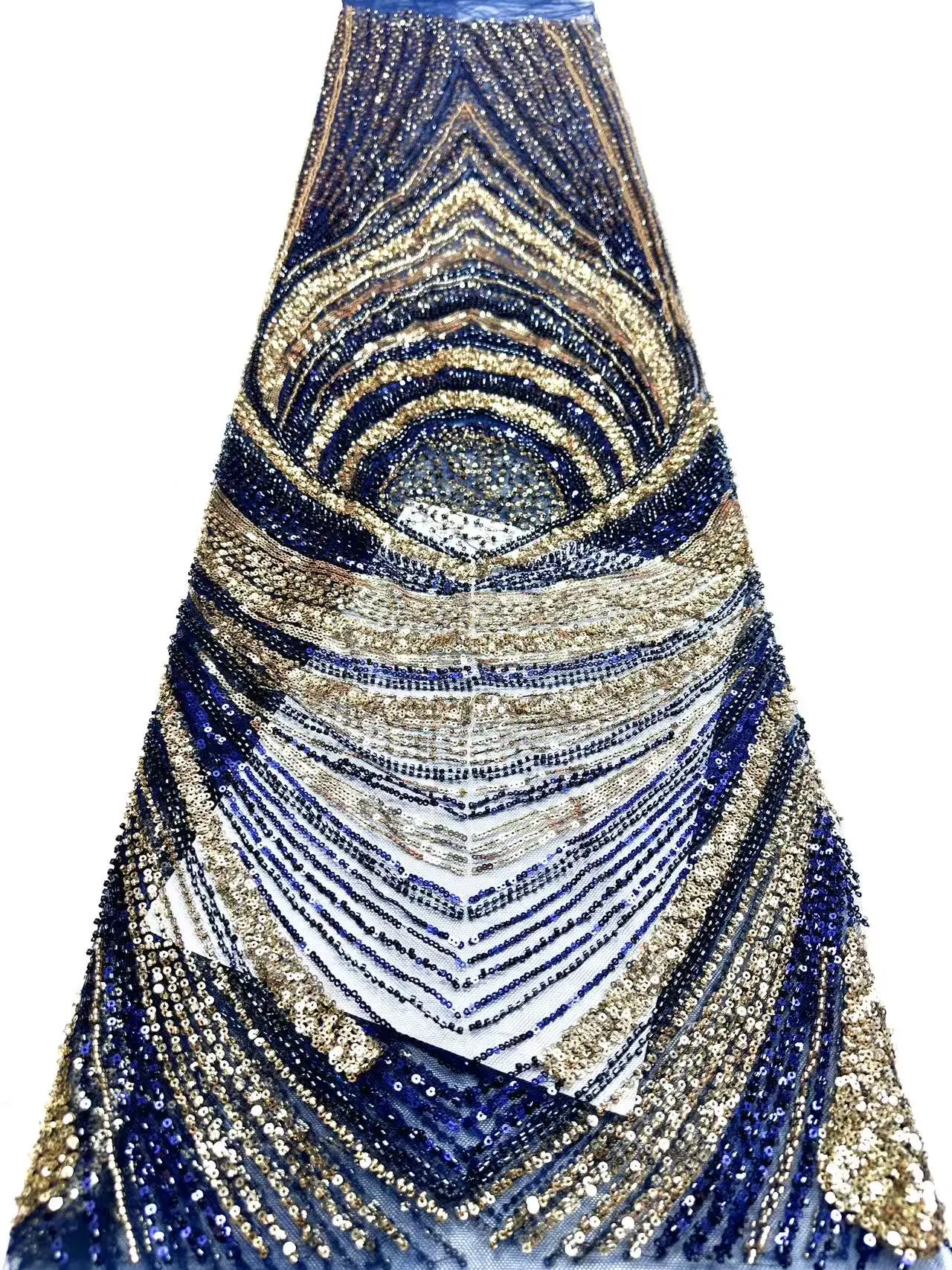 

Роскошная белая африканская 3D-ткань с кружевом для свадеб, кружевной материал ручной работы с бисером, нигерийская французская сетка, высокое качество, 2026 M247-1