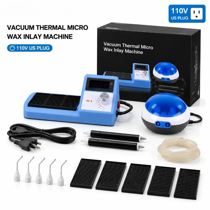 70W Vacuum Thermal Micro Wax Inlay Machine 0 90C Precision Jewelry Stone Setting System with Vacuum Pens Kit for Diamond