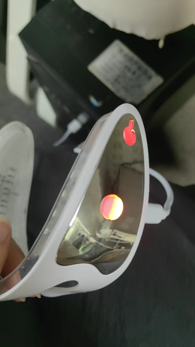 Masajeador de ojos eléctrico 3D, terapia de luz roja LED, dispositivo de masaje ocular con vibración, alivio de la fatiga, calma la eliminación de ojeras secas