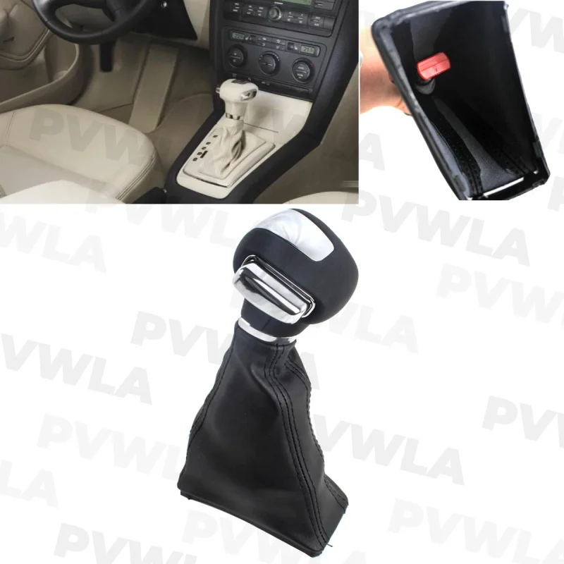 Gałka zmiany biegów automatycznej skrzyni biegów ze skórzanym mieszkiem z PU do Skoda Octavia A5 2004 2005 2006 2007 2008, akcesoria samochodowe 1Z1713111