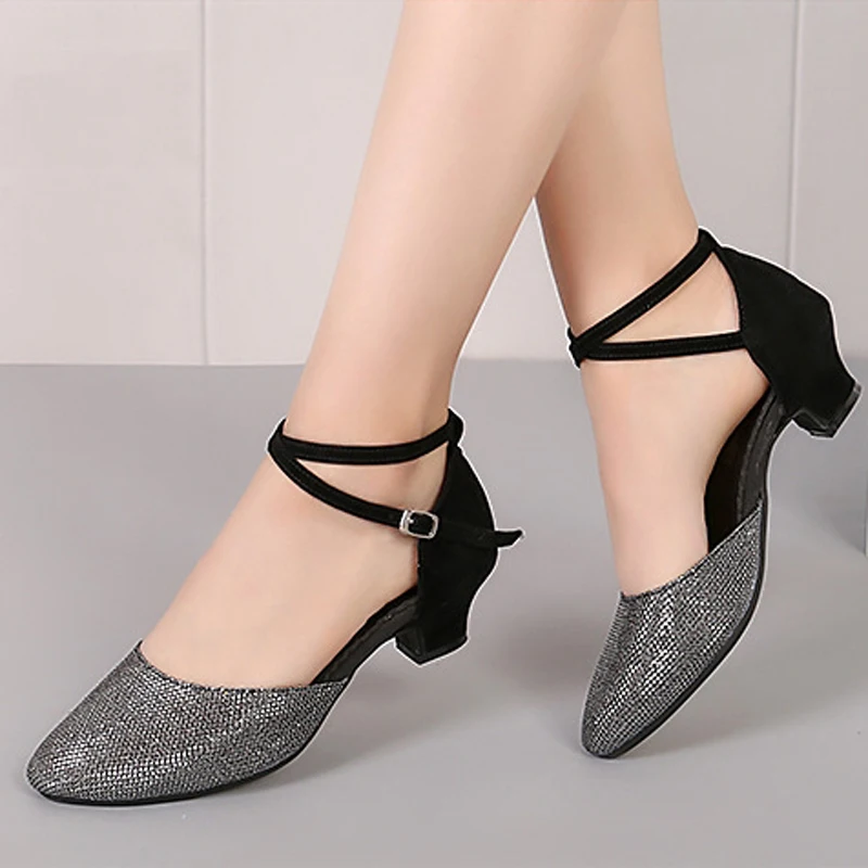 

Women's Ballroom Dance Shoes Latin Dance Shoes Ladies Closed Toe Salsa Shoes Zapatos Baile Latino Mujer Free Shipping