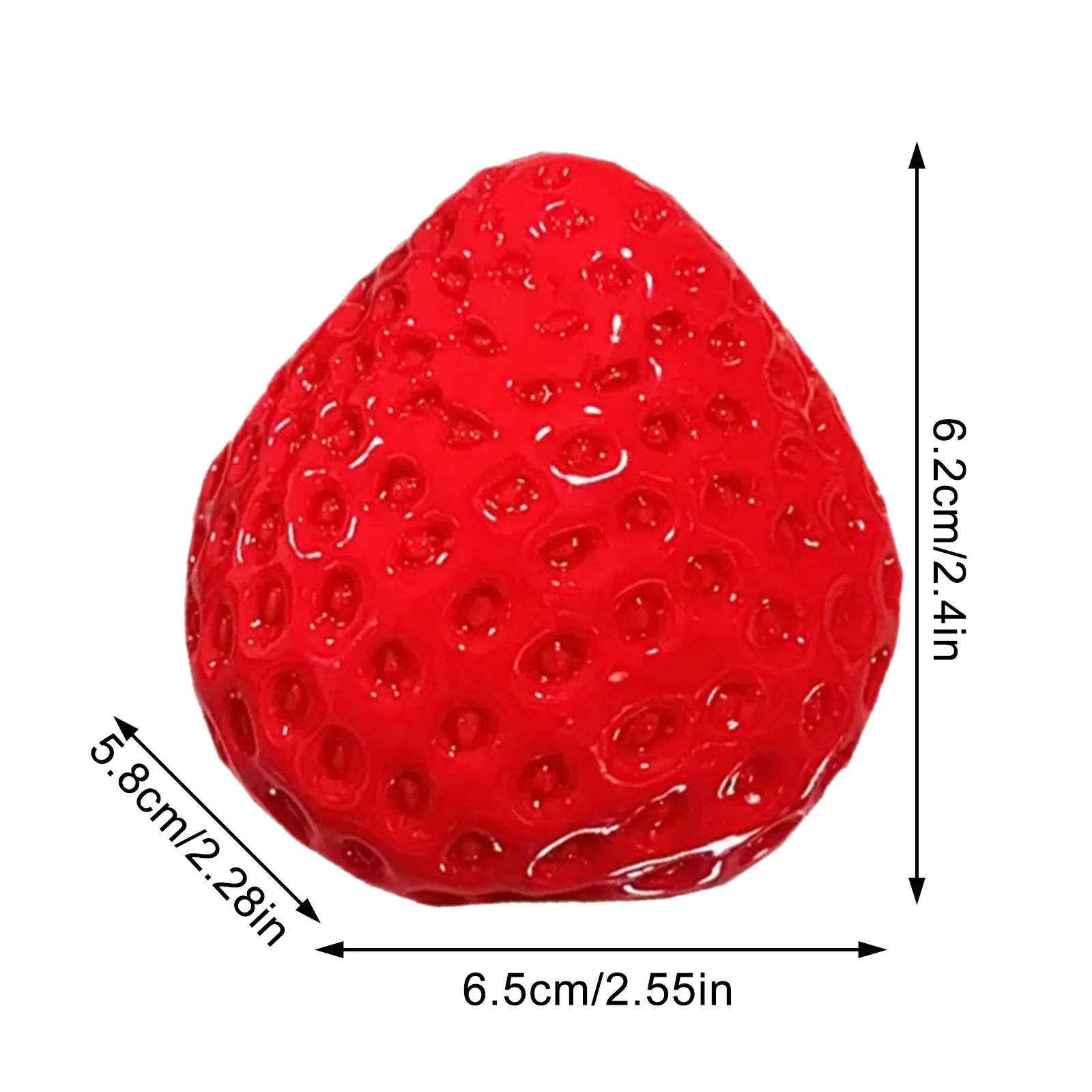Large Strawberry Simulation Squishy Toy Trendy Stress Relief Chic Big Size Fidget Decompression Stylish Squeeze Plaything