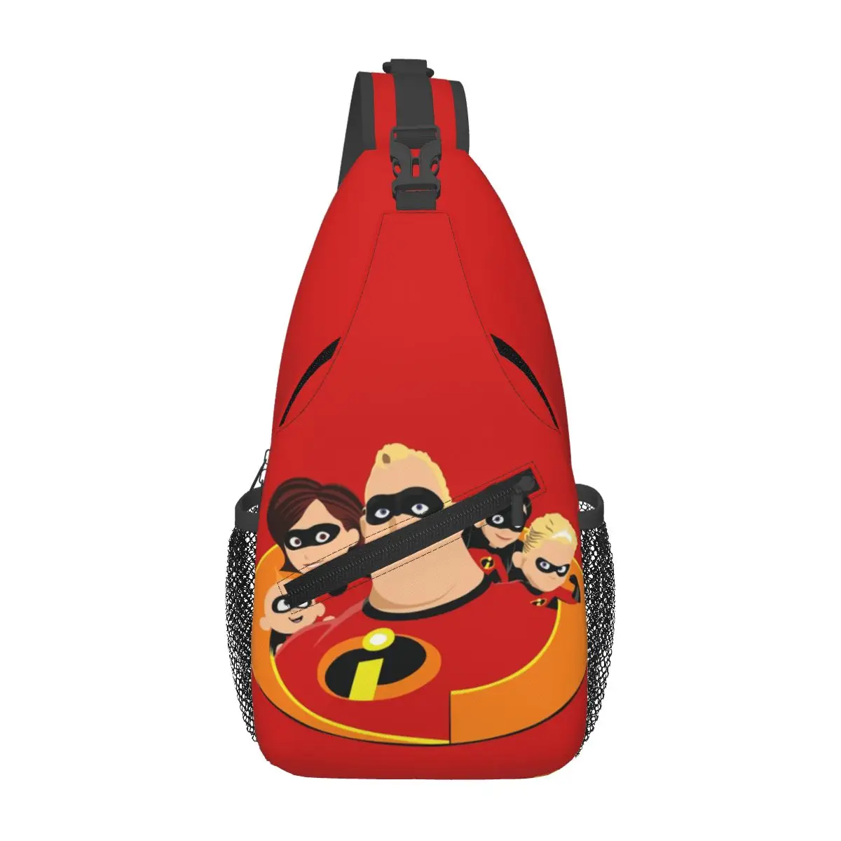 Custom The Incredibles Sling Crossbody Backpack Water Resistant Traveling Elastigirl Bob Parr Daypack Printing Shoulder Backpack