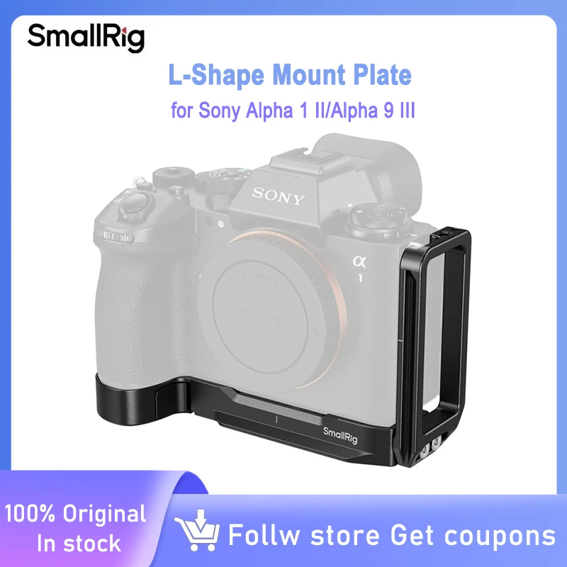 

SmallRig L-Shape Mount Plate for Sony Alpha 1 II/Alpha 9 III Compatible AirTag Trackers Arca-Swiss Quick Release Plate -5188