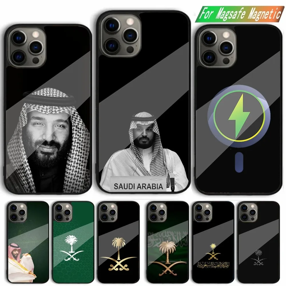 Kingdom Of Saudi Arabia Flag Phone Case For iPhone 15,14,13,12,11,Plus,Pro,Max Mini Magsafe Magnetic Wireless Charging