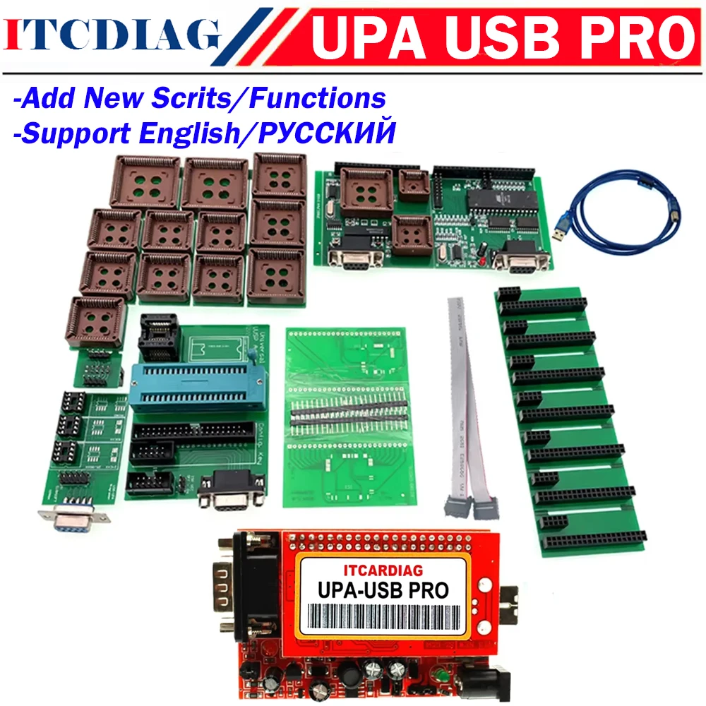 SN: 050D5A5B UPA USB Programmer Windows 10 64Bit Supported UPA V1.3 Full Adapters with NEC Functions ECU Chip Tunning for 2013