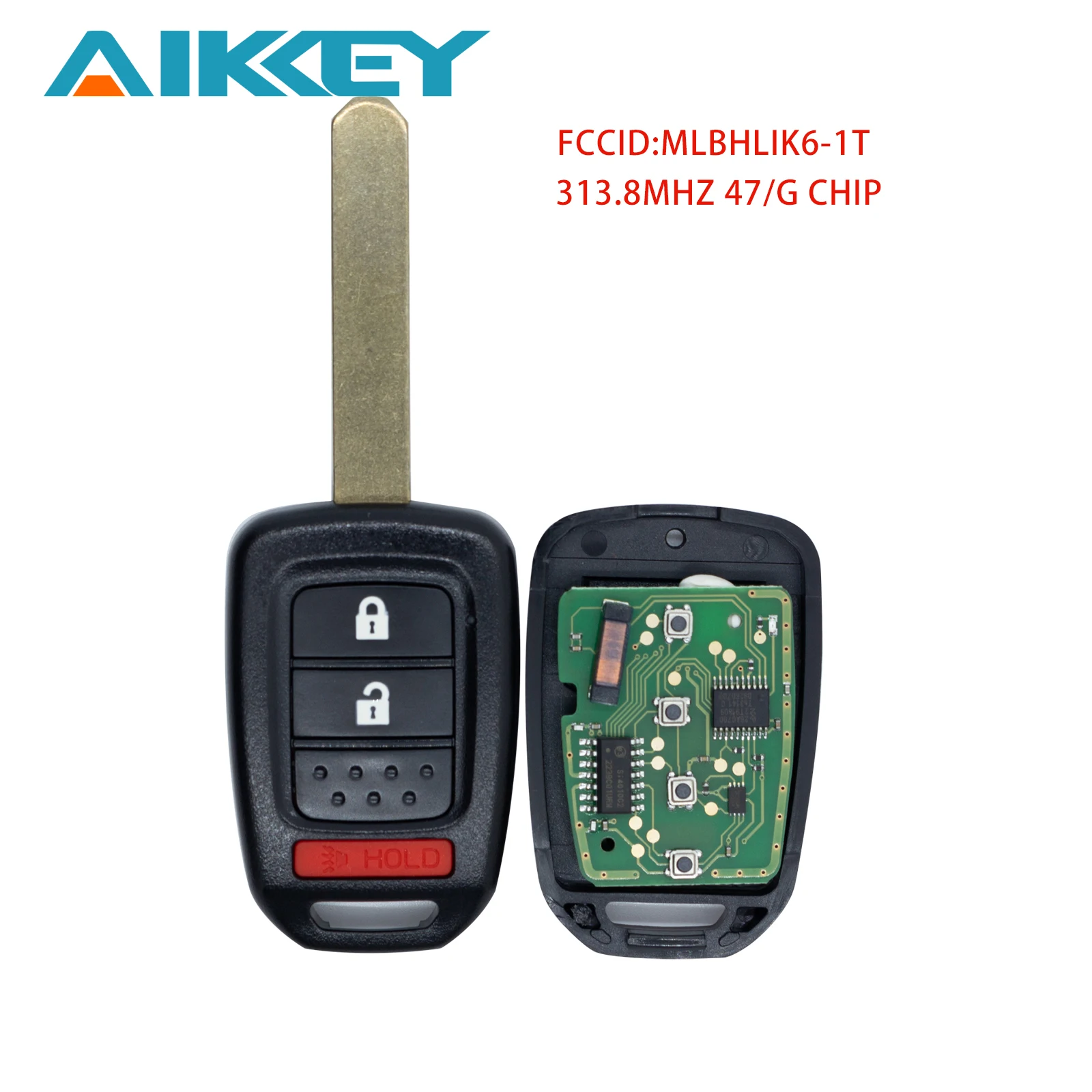 MLBHLIK6-1T Remote Car Key Control Fob Vehicle Key 313.8MHZ 47/G Chip for Honda CR-V 2013 2014 Crosstour 2013-2015