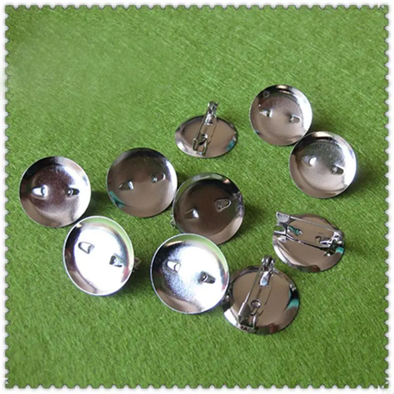 Kxra 50pcsブローチクリップベースピンアクセサリージュエリー装飾的な味方15〜40mm