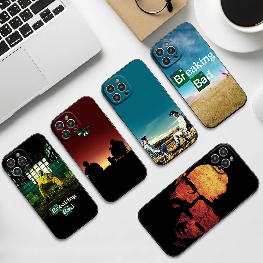 

Movie TV Series Breaking Bad Phone Case For iPhone 16 11 12 13 14 15 Pro Max Plus Black Soft Shell