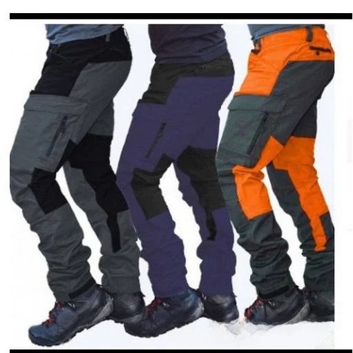 

Men's Slim Fit Casual Pants Color Blo Outdoor Sports Faion Motorcycle Multket Workwear Long Trousers Spring Autumn