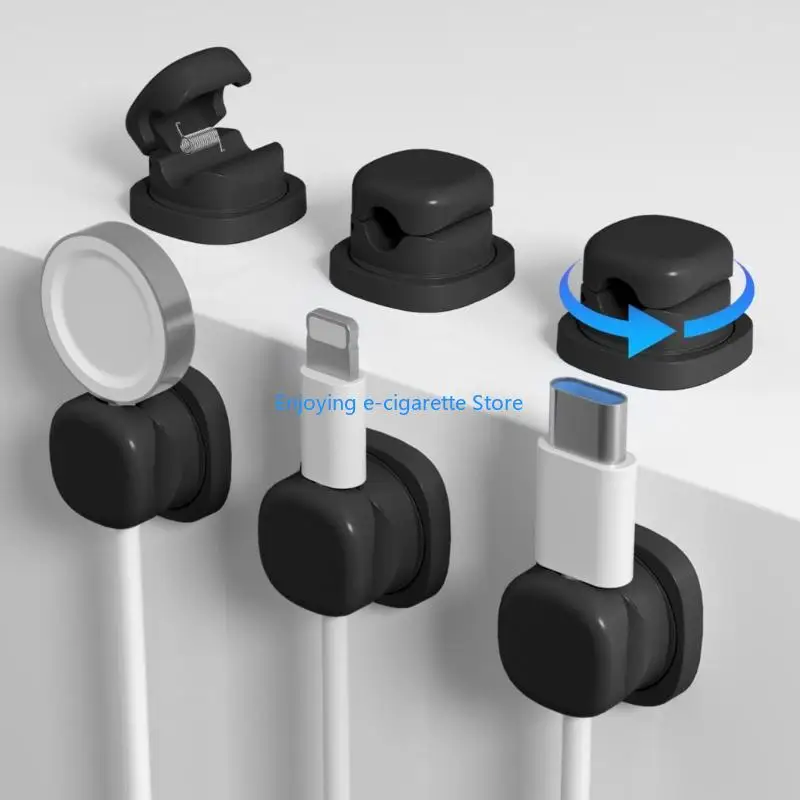 Kompakte, federbelastete Kabel-Organizer-Clips für Büros und Arbeitstische Y4QF – Detail 8