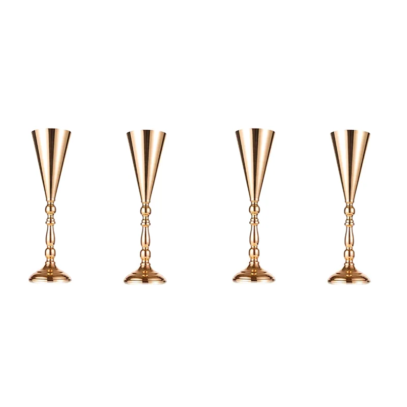

AA01-4PCS Tabletop Flower Vase Wedding Centerpiece Decor Metal Flower Stand Artificial Flower Ornaments For Anniversary Part
