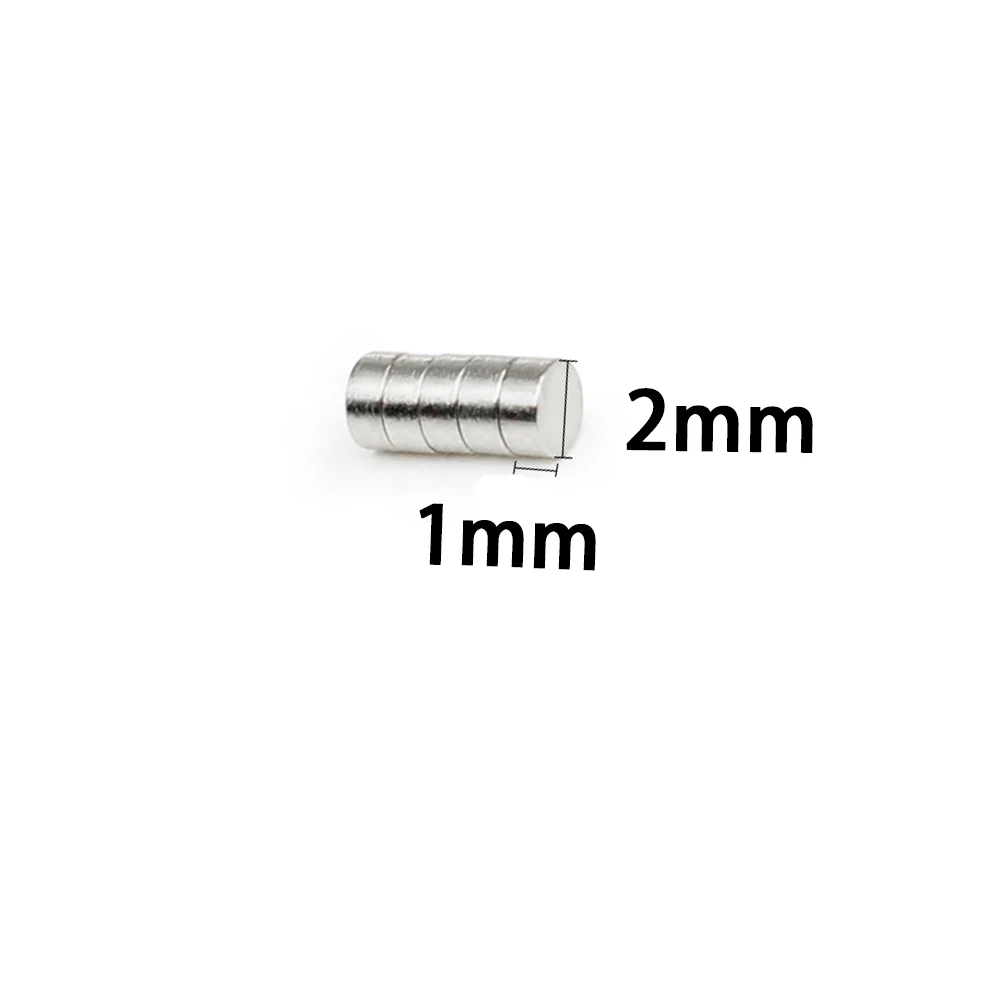 2x1 mm Small Circular Magnets 2*1 mm Round Strong Magnets for Organizing Memos, Photos, and DIY on Fridges and Cabinets 2x1 mm