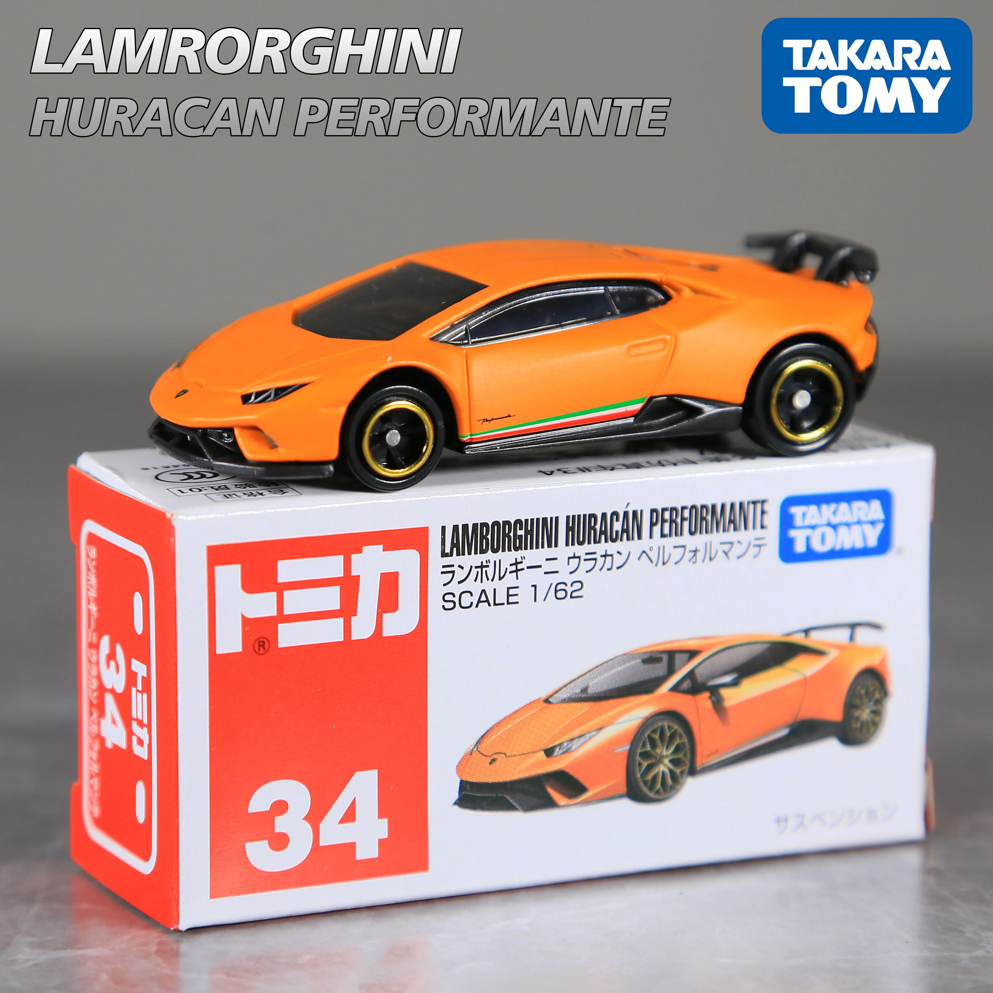 

TOMY Lamborghini Huracan, модель автомобиля 34 #, Литые и игрушечные автомобили, миниатюрная модель автомобиля в масштабе для детей