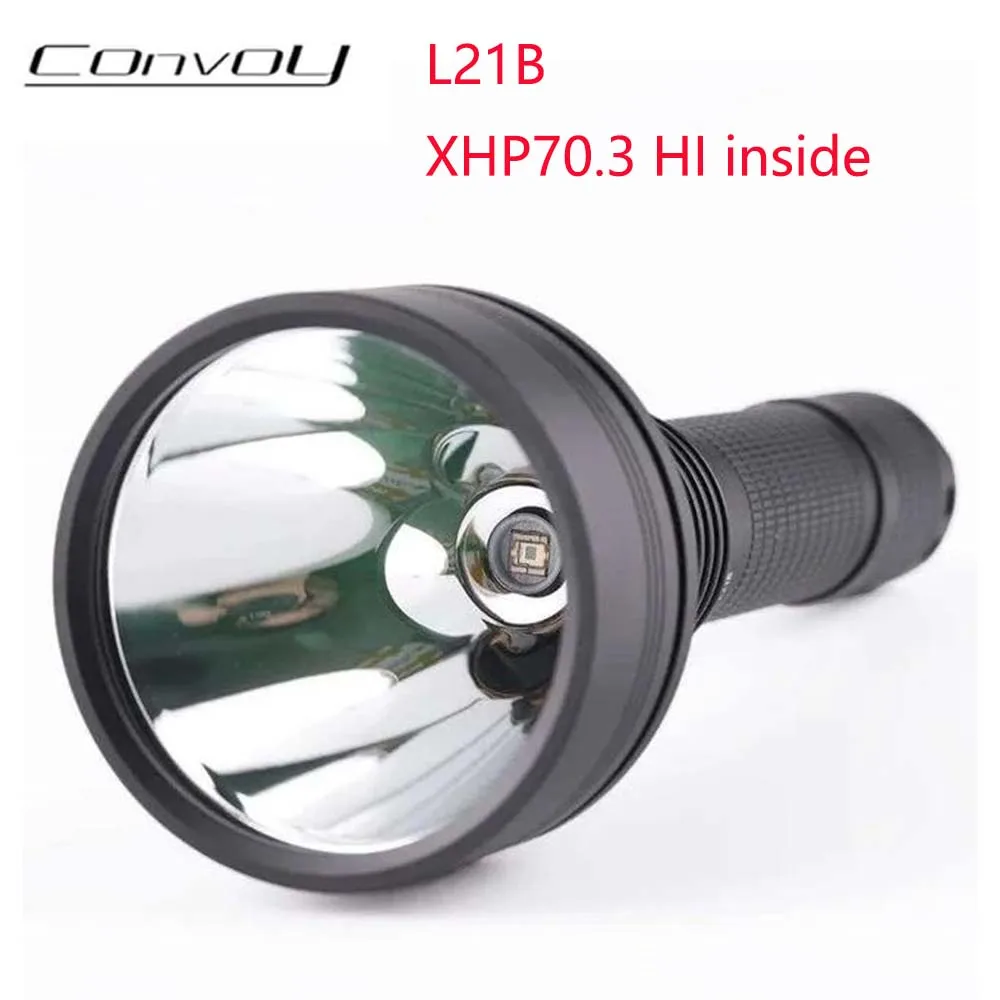 Convoy L21B XHP70.3 HI 21700 Flashlight Lightweight Long Range Portable Outdoor Torch With Rechargeable Battery