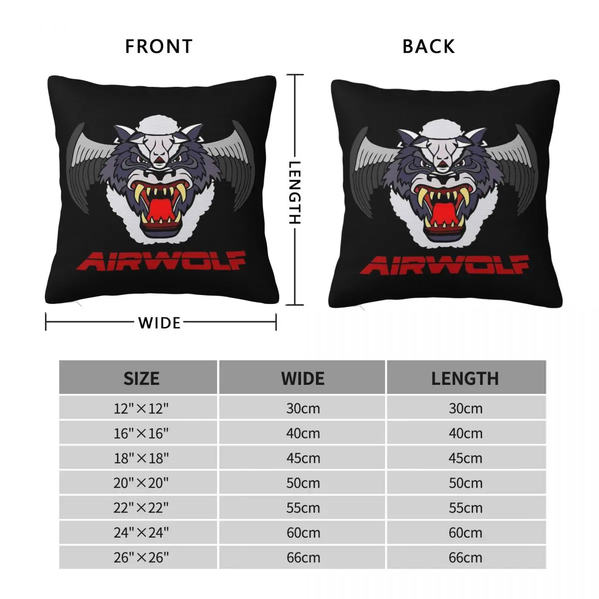 Airwolf 80s Movie Helicopter Square Pillowcase Polyester Linen Velvet Creative Decor Throw Pillow Case Home Cushion Cover 18