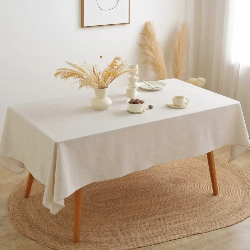 Cotton Linen Tablecloth for Wedding Home Party Dining Banquet Decoration Flax Fabric Table Cloth Luxurious Table Cover 식탁보