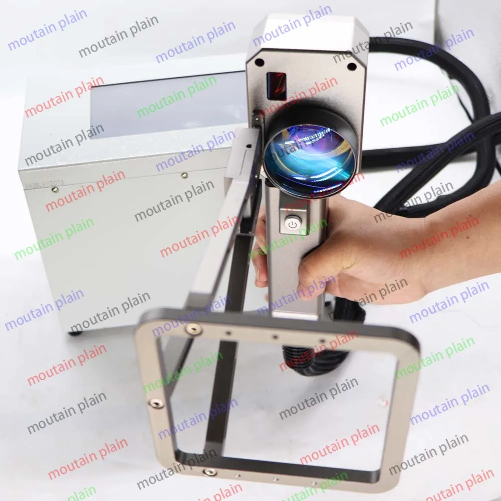 Handheld Fiber Laser Nameplate Marking Machine Stainless Steel Metal Engraving 30W 20W 50W Align System Scanner for PVC Plastic