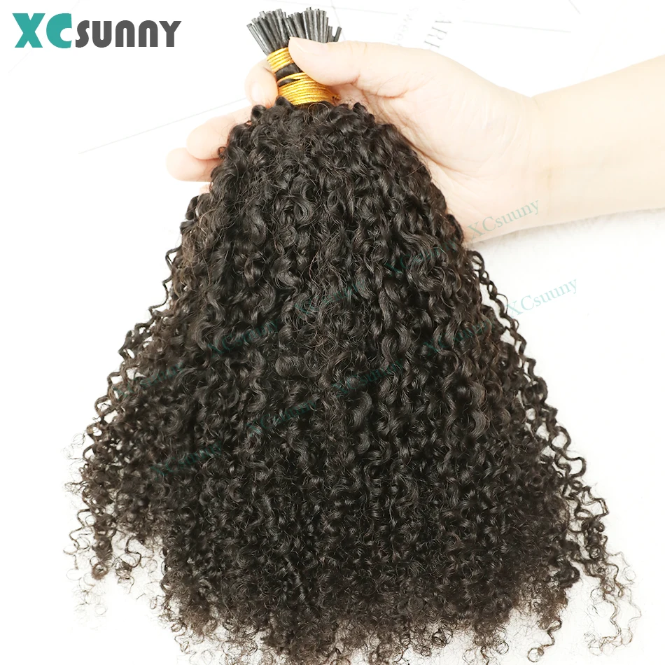 Itip Human Hair Extensions Itips Microlink Human Hair Kinky Curly I Tip Hair Extensions Human Hair Double Drawn For Women