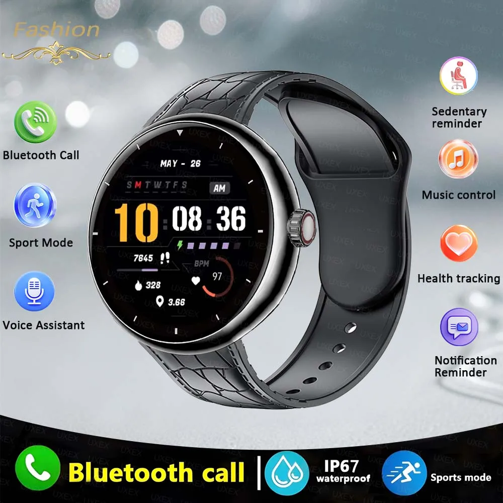 

Часы с Bluetooth-вызовом, классические умные часы, глобальная версия, мужской 1,5 HD, полноэкранный дисплей, управление через приложение, фитнес-часы, женский стиль