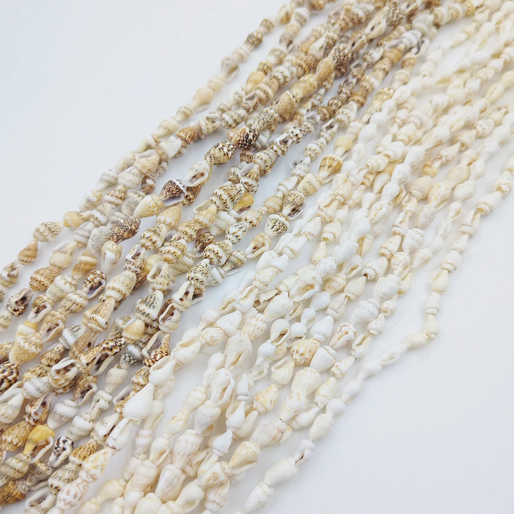 6-9MM Natural Shell Necklace 150CM Long Snail Shell Beads DIY Jewelry Necklace Bracelet Accessories Home Aquarium Landscape