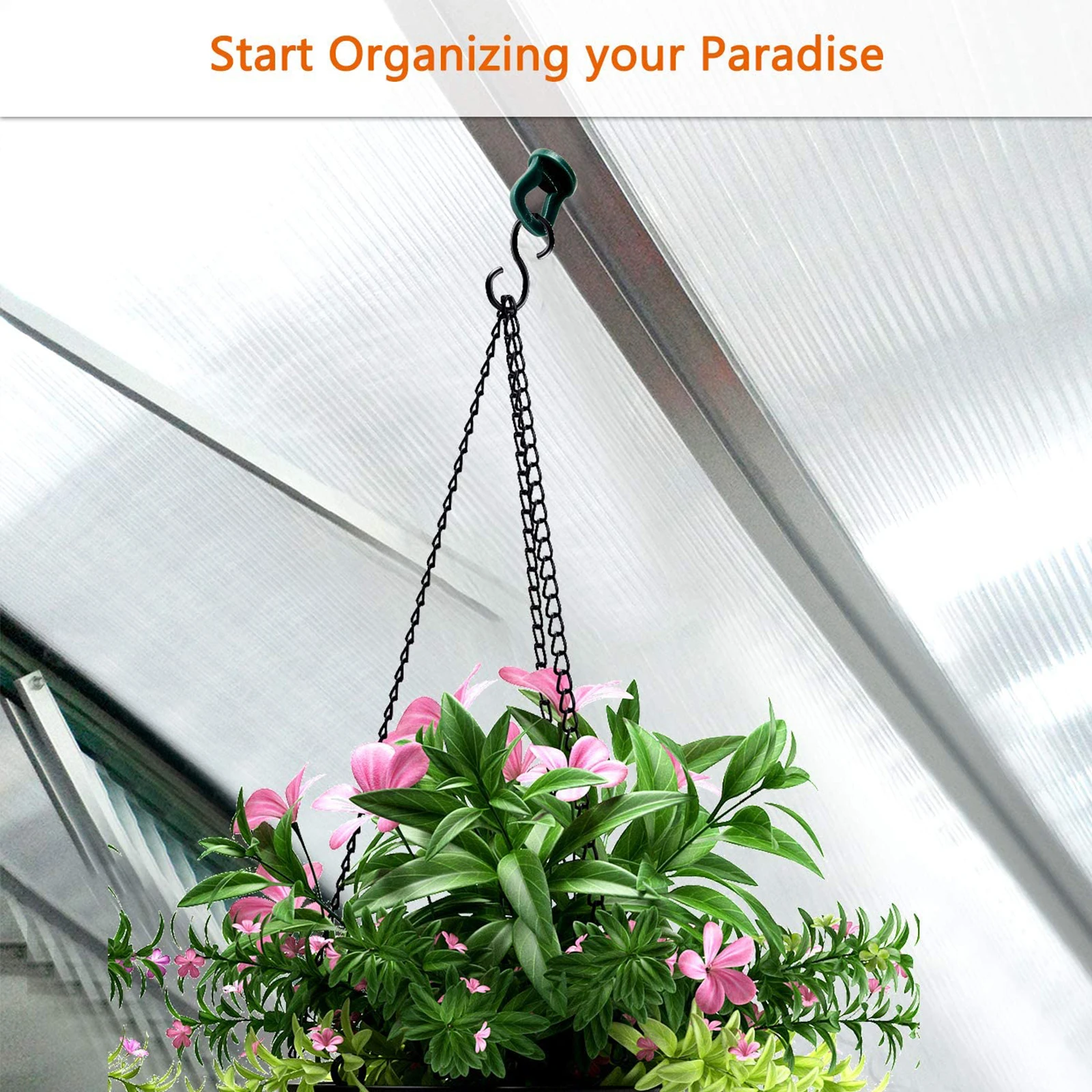 

25pcs Stainless Steel Glass Clips Greenhouse Fixing Clamps 10 Plastic Plant Hangers W Type Frame Accessories for Greenhouse