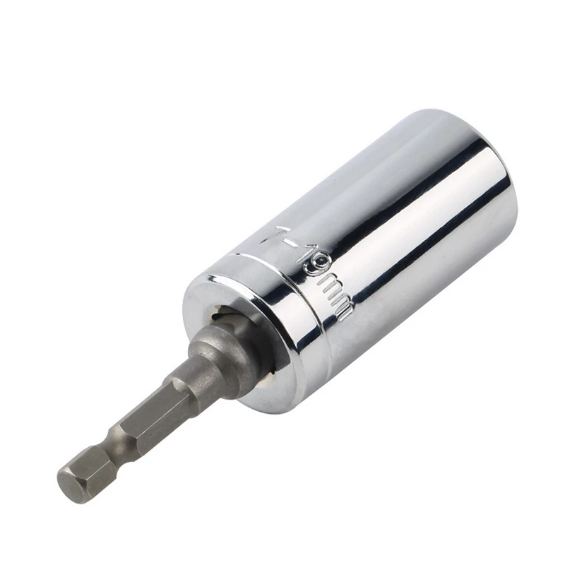 Universele Momentsleutel Hoofd Set Socket Mouw 7-19Mm Power Boor Ratchet Bus Spanner Key Magic Multi Hand gereedschap