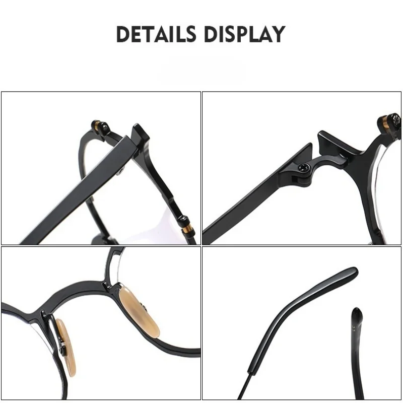 Belight Optical Japan Asimmetry Design Steam Punk Design Occhiali da vista retrò in titanio con montatura per occhiali MM0083