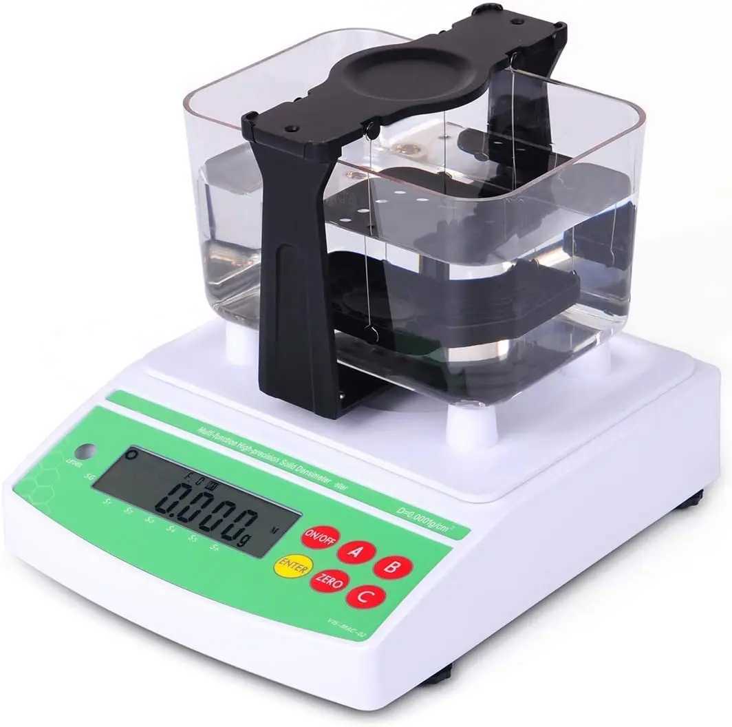 Desktop Gravimeter Digital Precise Densimeter Teste Machine Solid Density Meter With Resolution 0.0001g/cm3 For Any Shape Solids