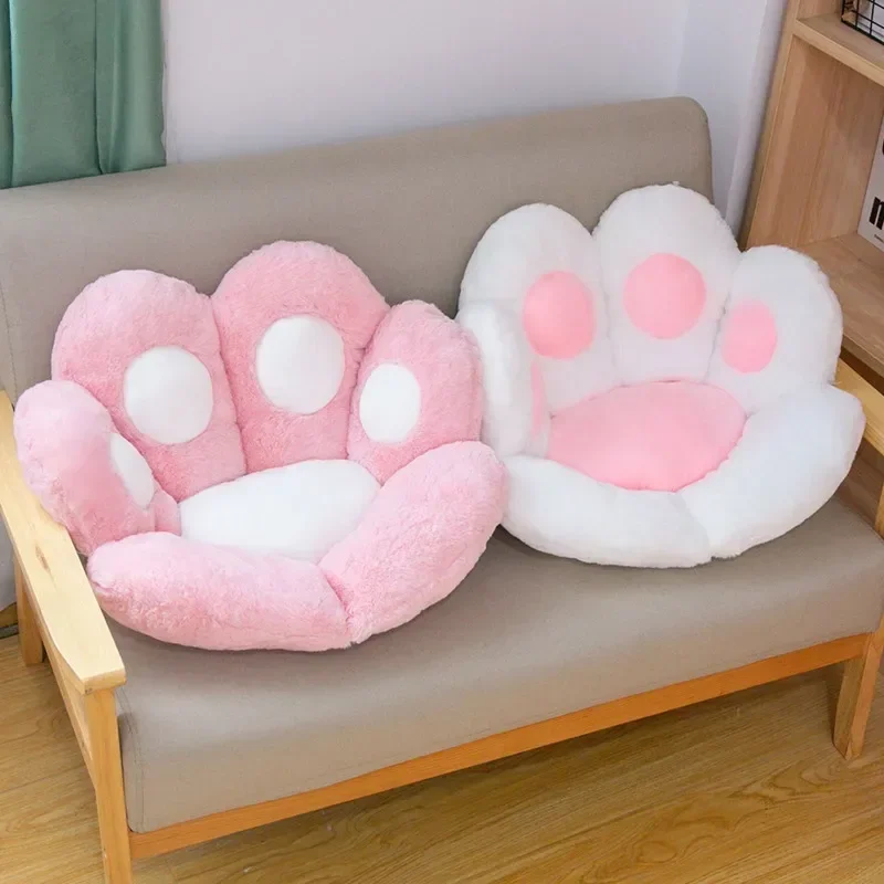 

Cat Paw Back Soft Pillows Plush Chair Cushion Sofa Indoor Floor Home Chair Decor Animal Plush Throw Pillow Back Rest Pillow